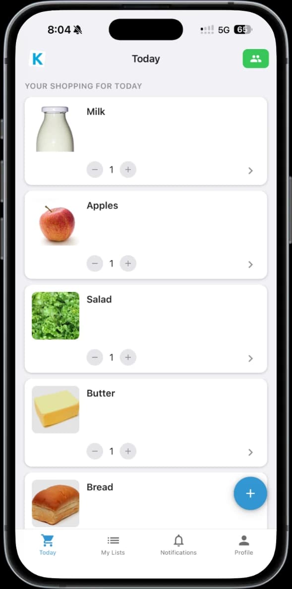 Kraut app screenshot